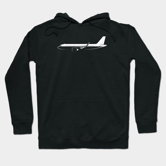 Airbus A320neo Silhouette Hoodie by Car-Silhouettes